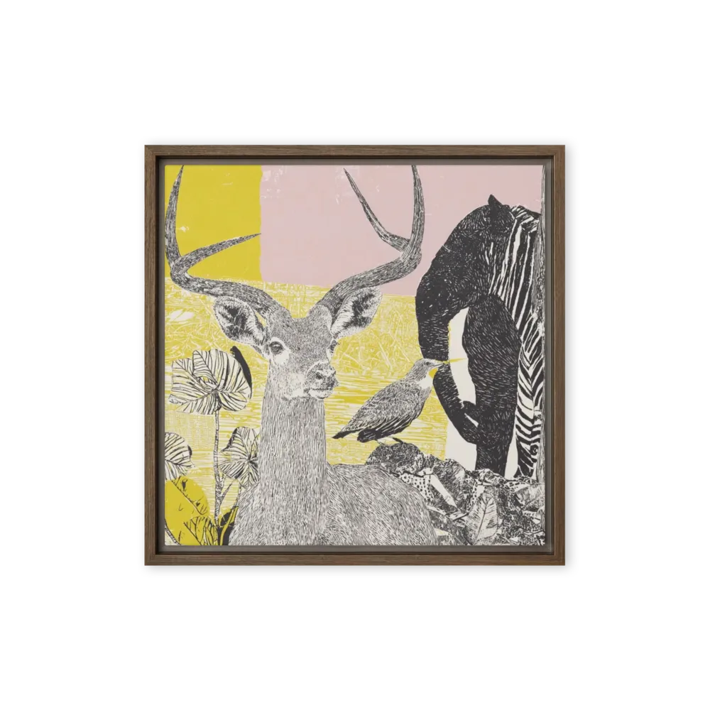 Savannah Gathering 
 Canvas with Brown Frame