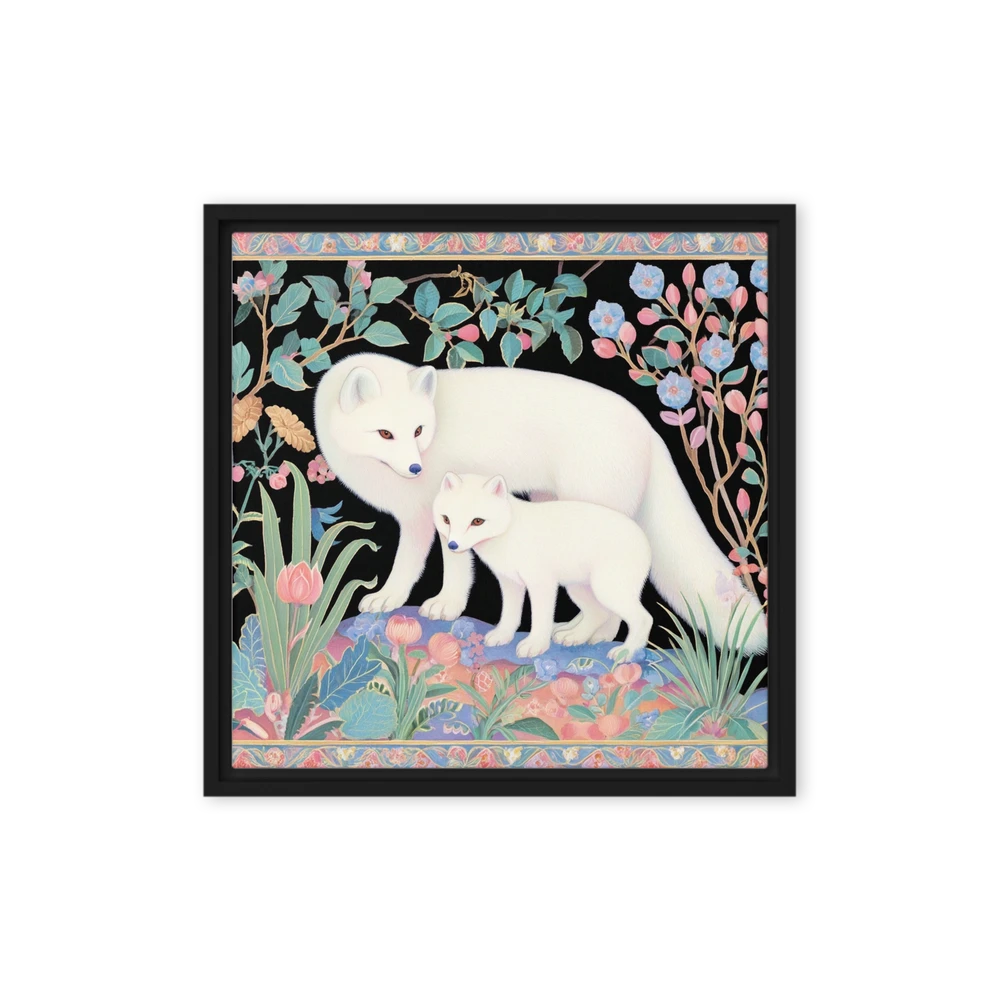 White Foxes in Botanical Garden | Art Print