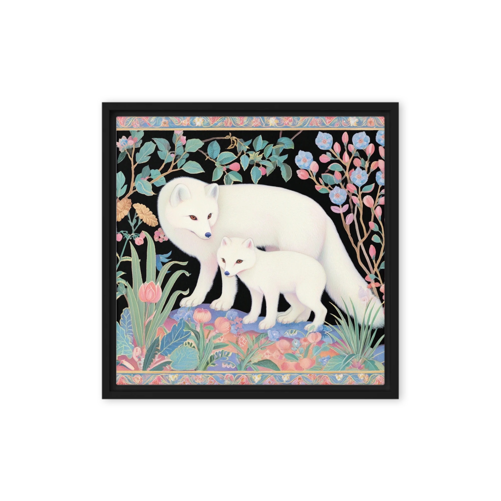White Foxes in Botanical Garden