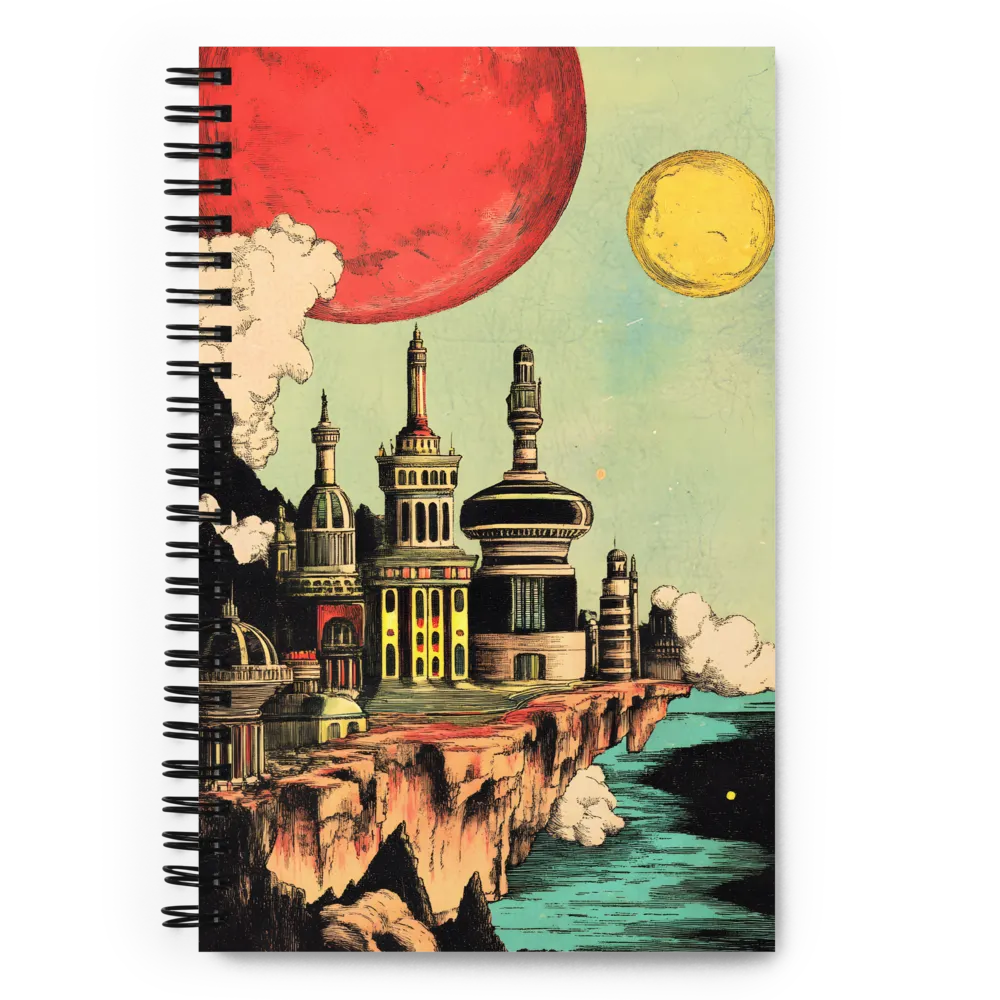 Retro-Futuristic Cityscape 
 Spiral Notebook | 140 pages