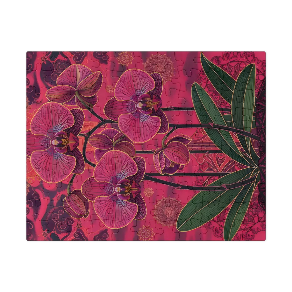Orchid Mandala 
 Jigsaw Puzzle in Tin Box
