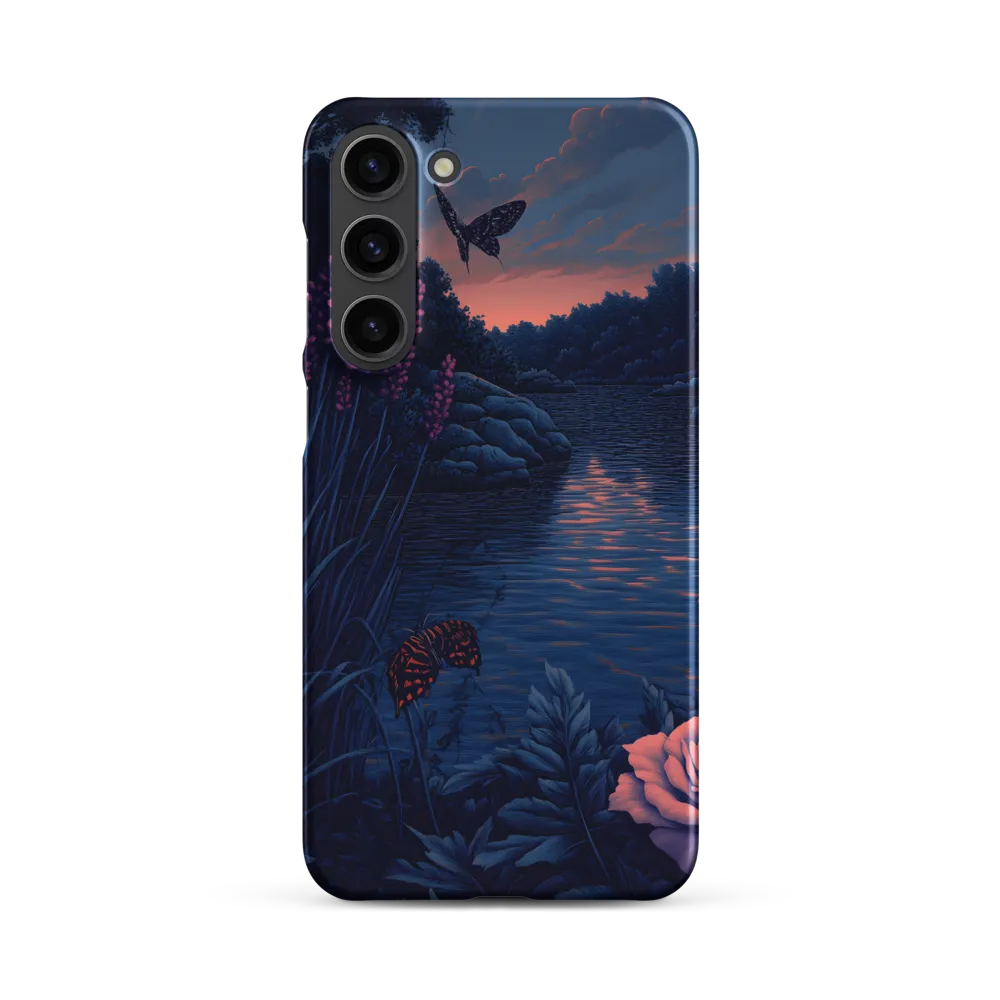 Serene Landscape with Butterflies and Roses | Phone Case