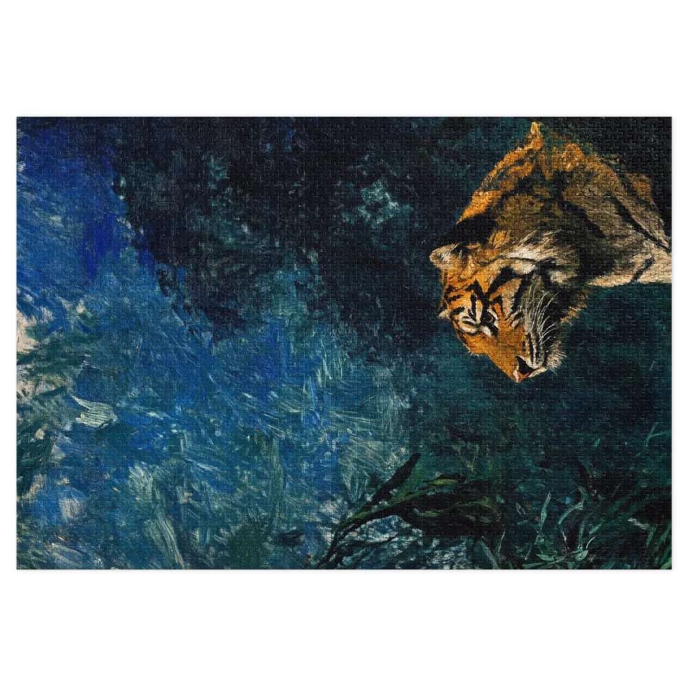 Impressionistic Tiger in Lush Landscape | Jigsaw Puzzle (252/520 pieces)