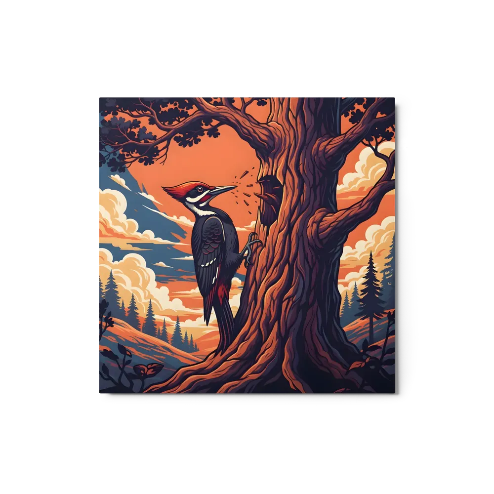 Woodpecker at Sunset | Art Print