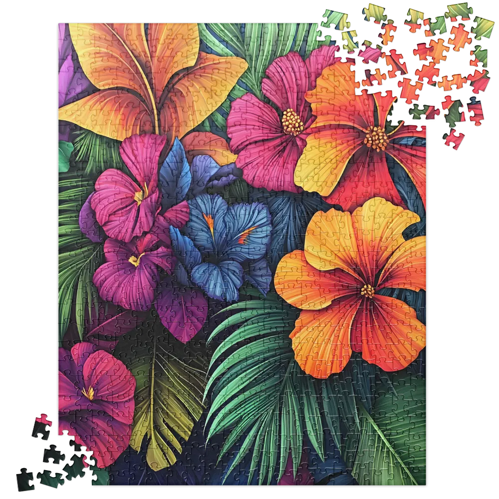 Tropic Bloom Serenity 
 Jigsaw Puzzle in Tin Box