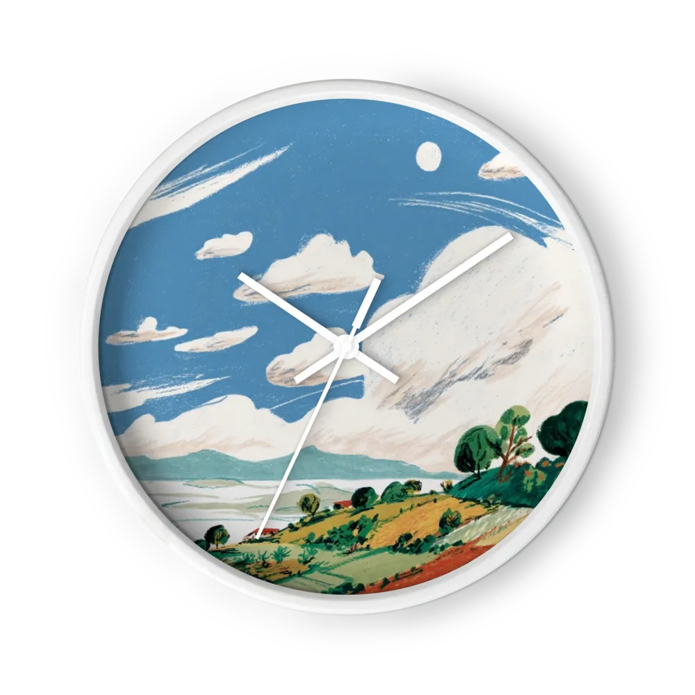 Rolling Hills and Blue Sky | Wall Clock