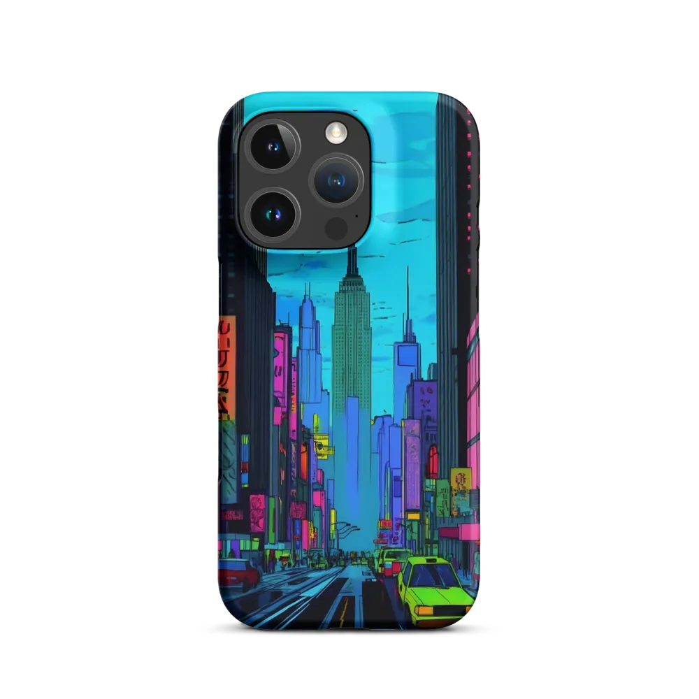 Futuristic Cityscape with Neon Colors | Phone Case