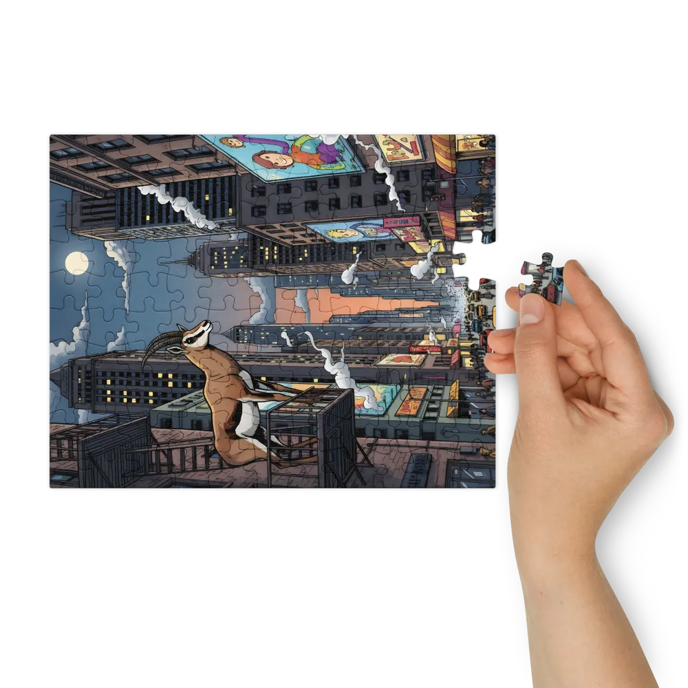 Urban Antelope 
 Jigsaw Puzzle in Tin Box