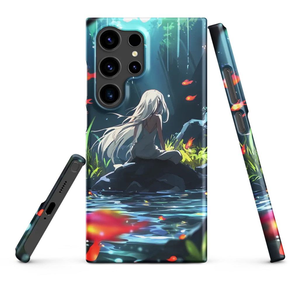 Girl by a Tranquil Pond | Phone Case