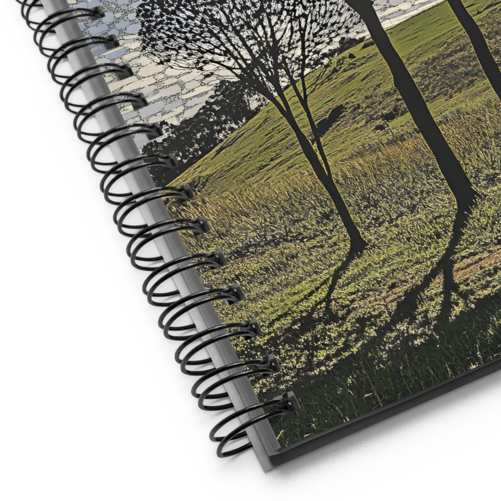 Silhouetted Trees in Mosaic Sky 
 Spiral Notebook | 140 pages