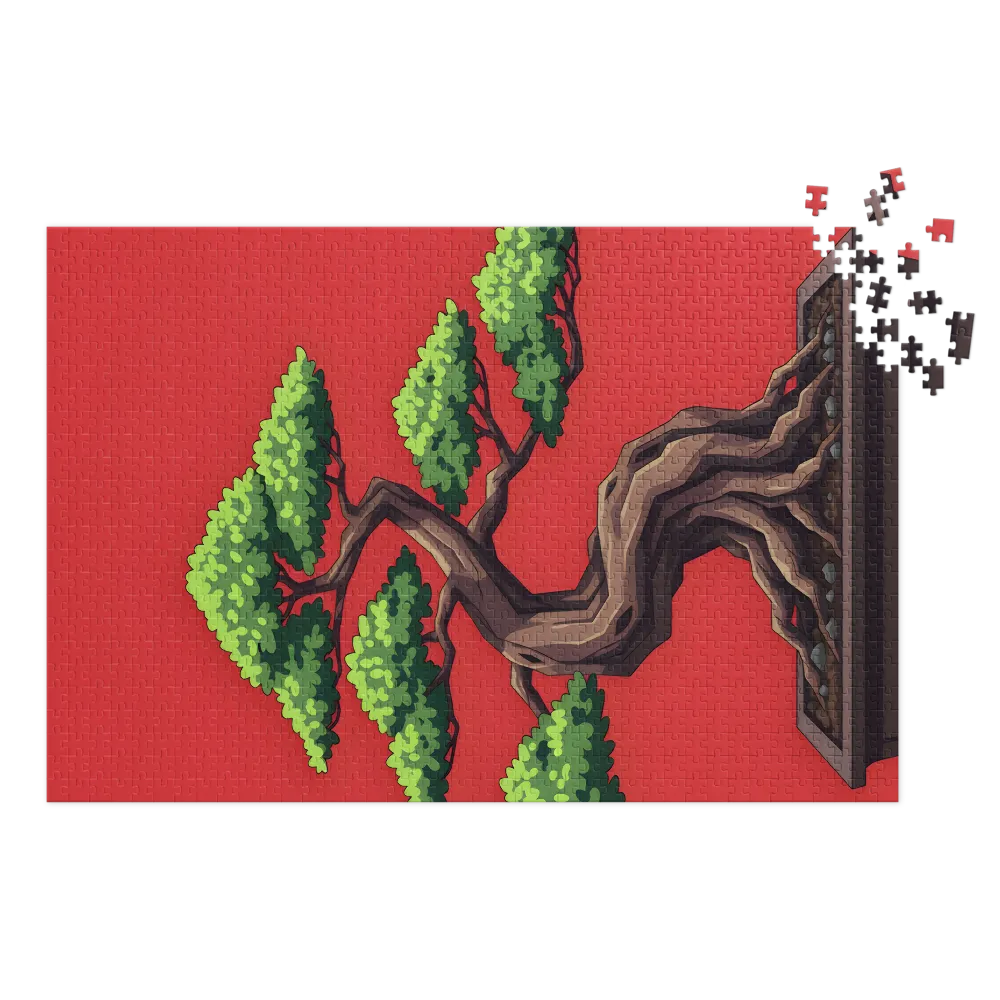 Stilisierter Bonsai-Baum | Puzzles