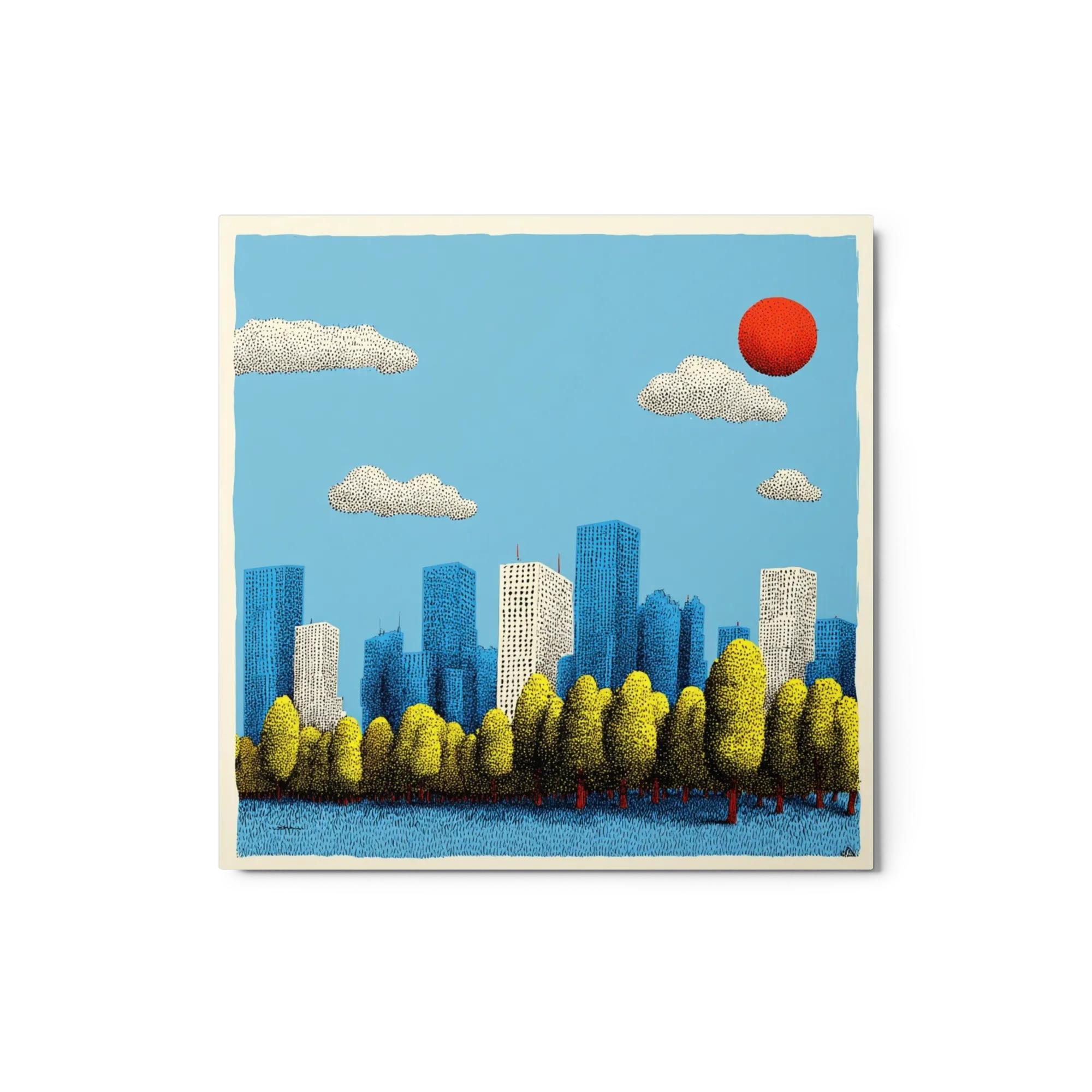 Sun Over Stippled City