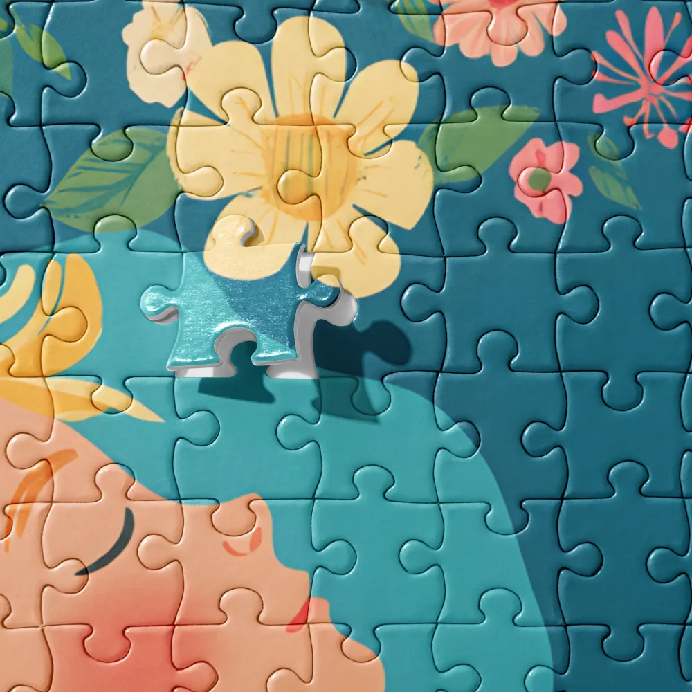 Floral Contemplation 
 Jigsaw Puzzle in Tin Box