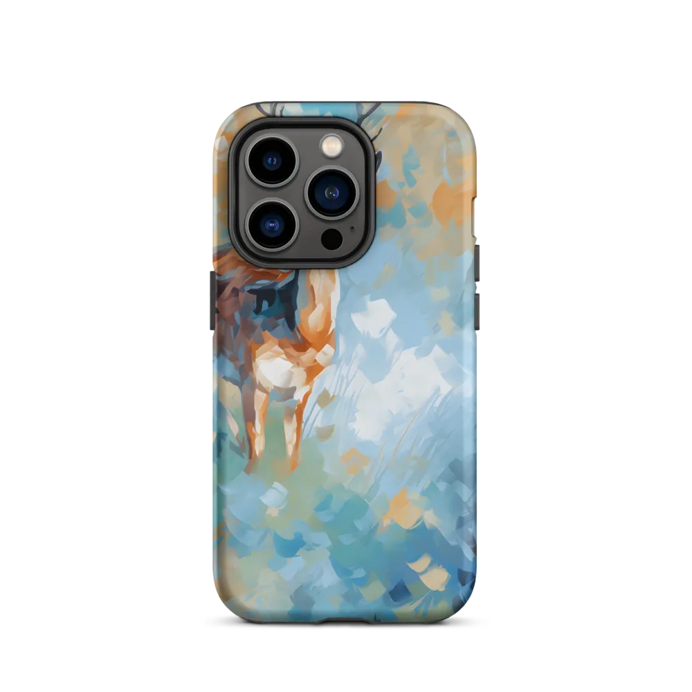 Abstract Deer in Colorful Landscape | Phone Case
