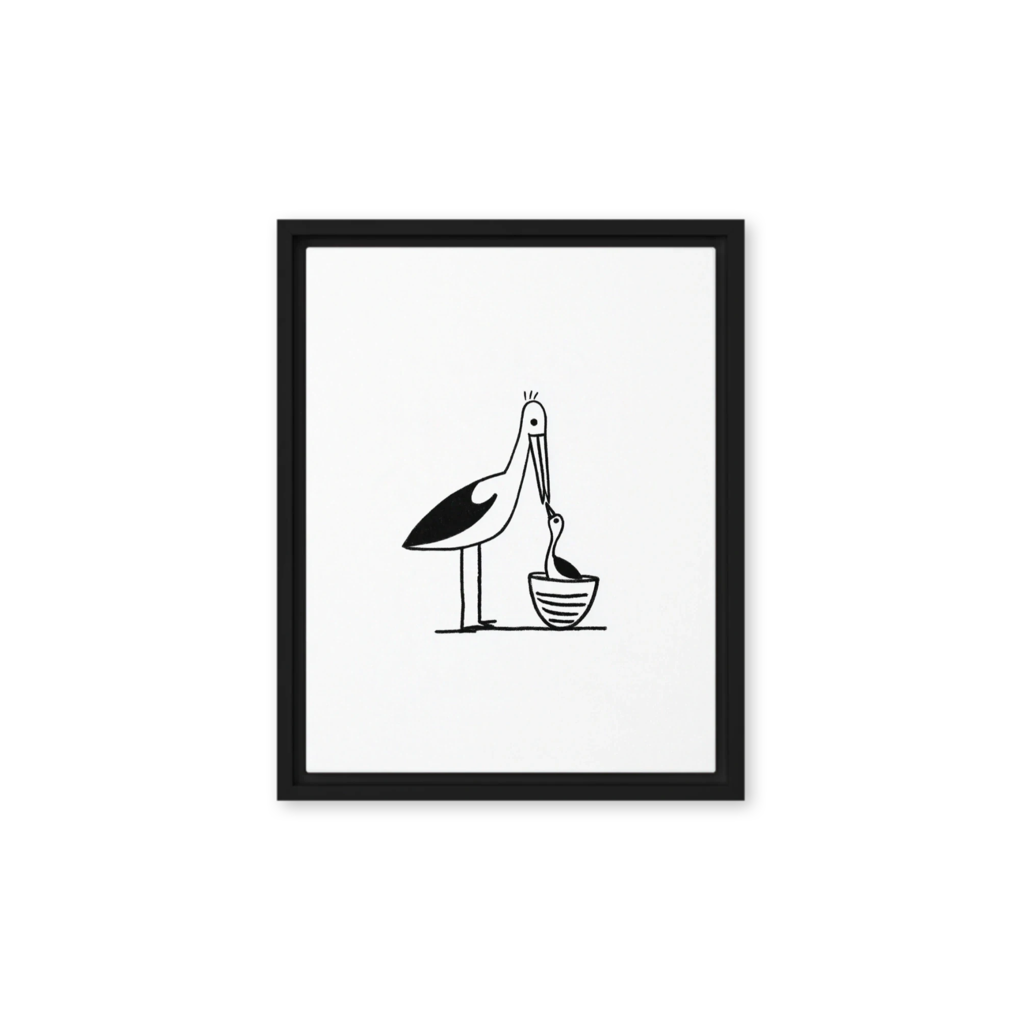 Stork Feeding Baby