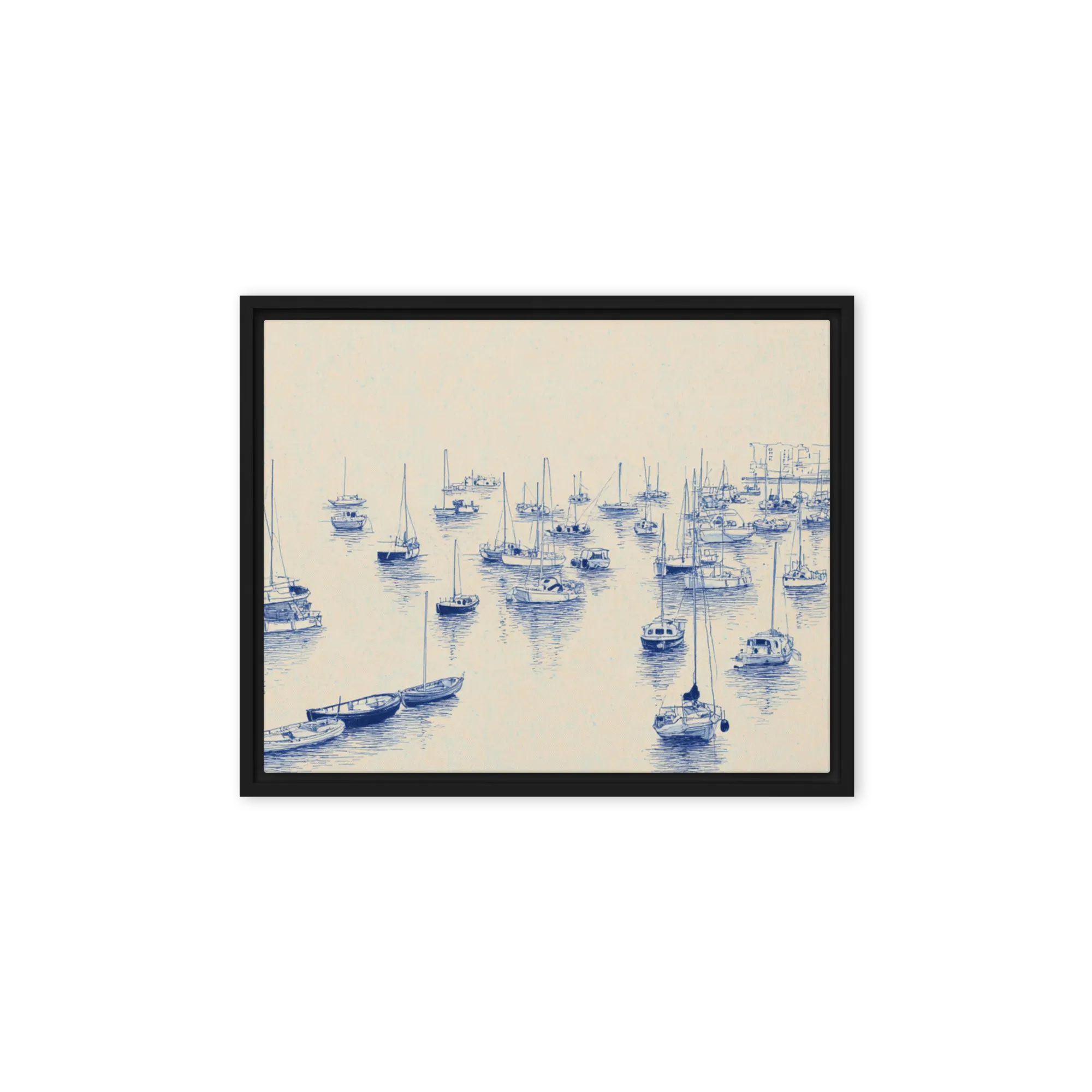 Harbor Line Art 
 Metal Print | 16″x 20″