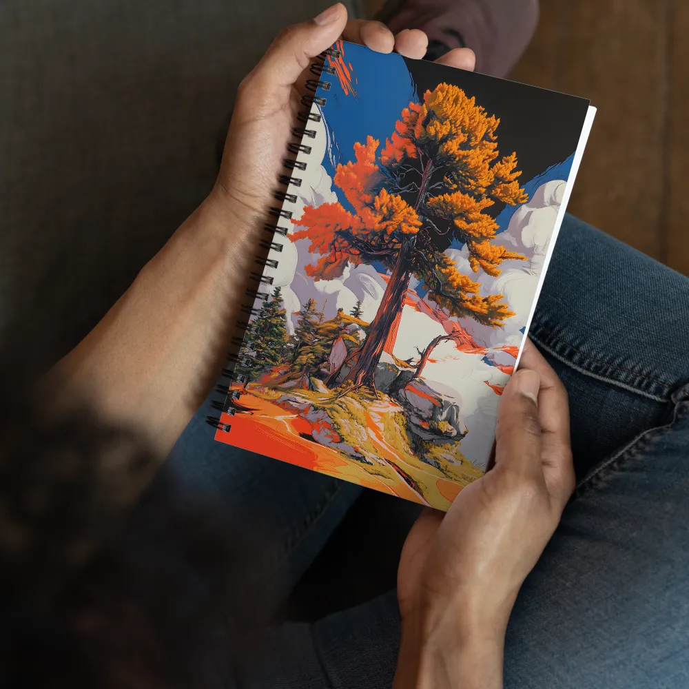 Autumn's Graphic Embrace 
 Spiral Notebook | 140 pages