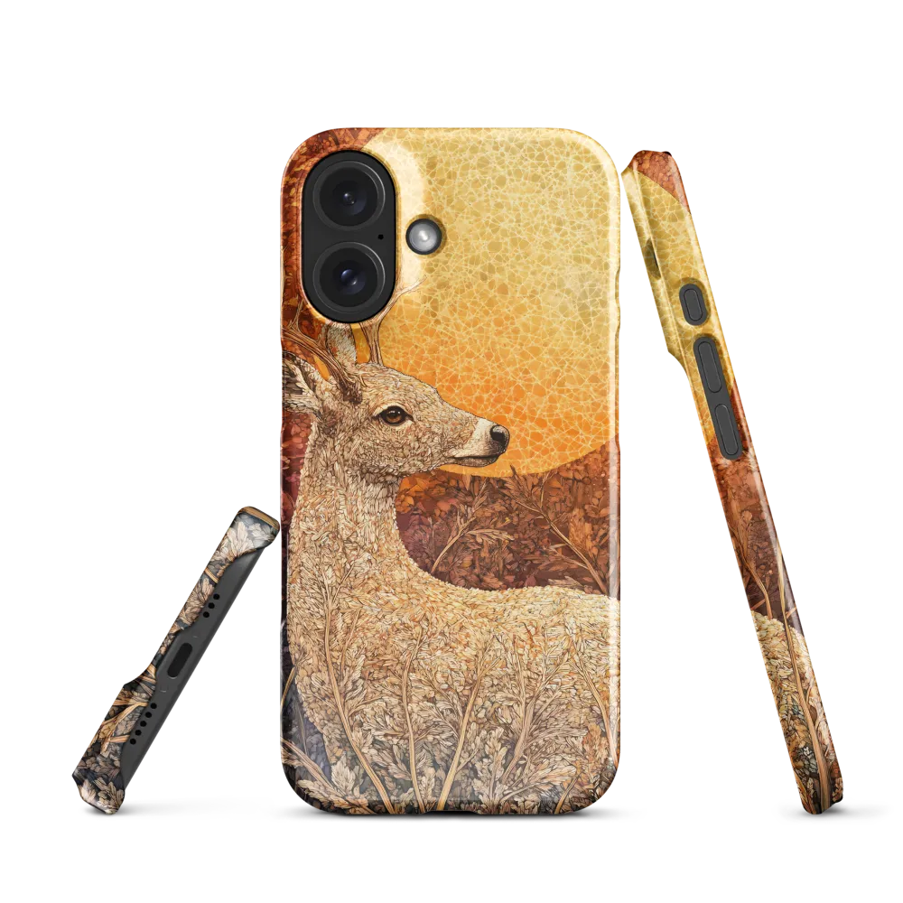 Forest Deer under Golden Moon 
 iPhone 16 Pro | Tough Case