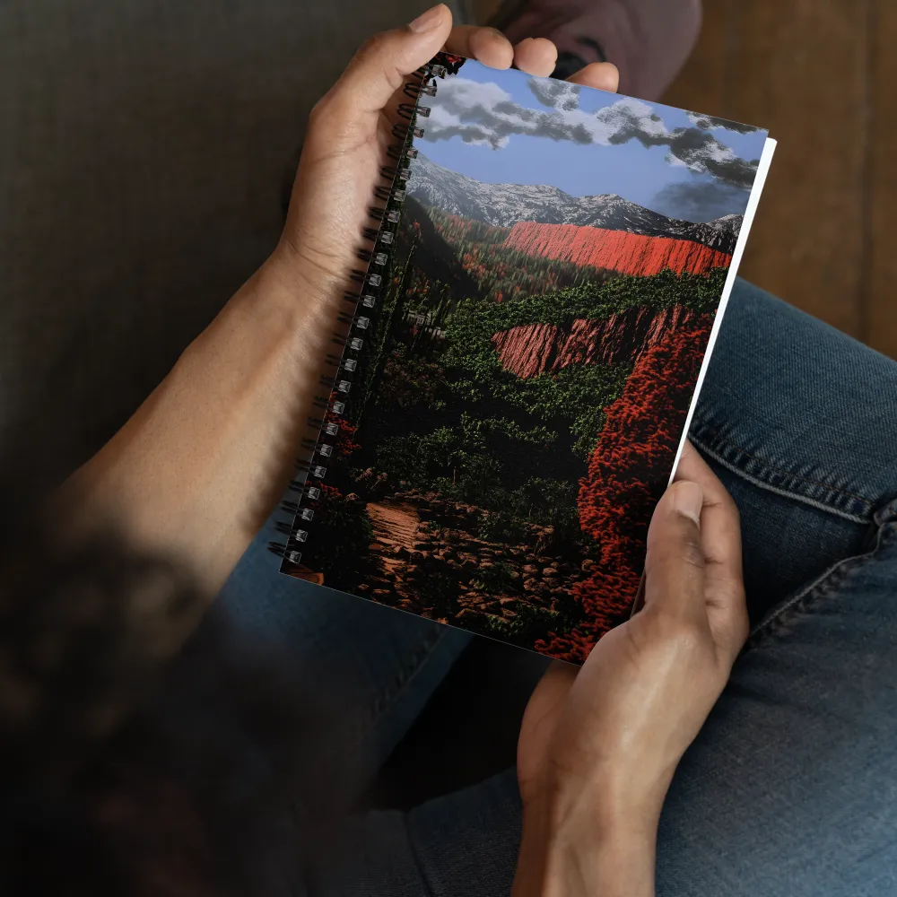 Crimson Peaks Valley 
 Spiral Notebook | 140 pages