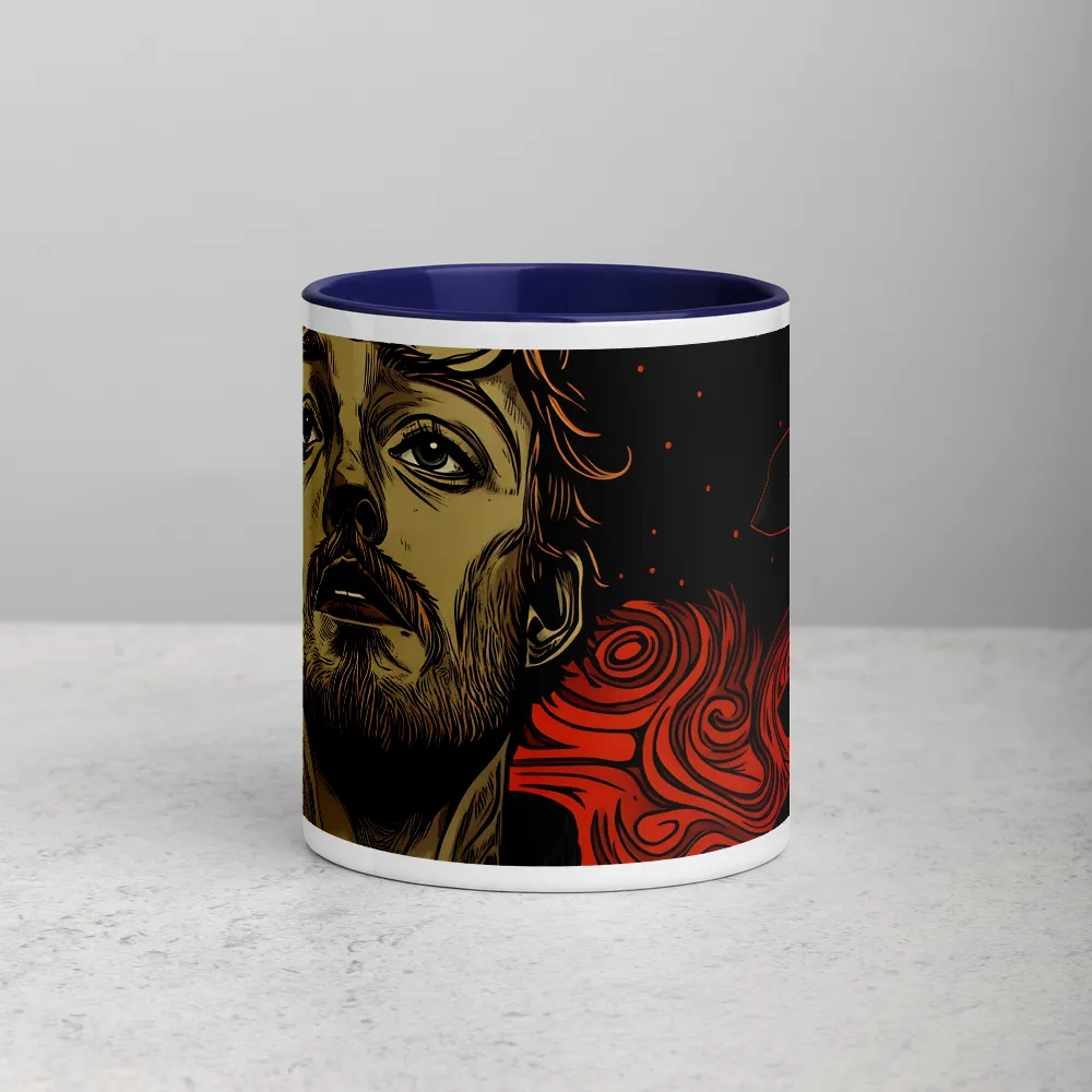 Upward Gaze 
 Mug with Red inside