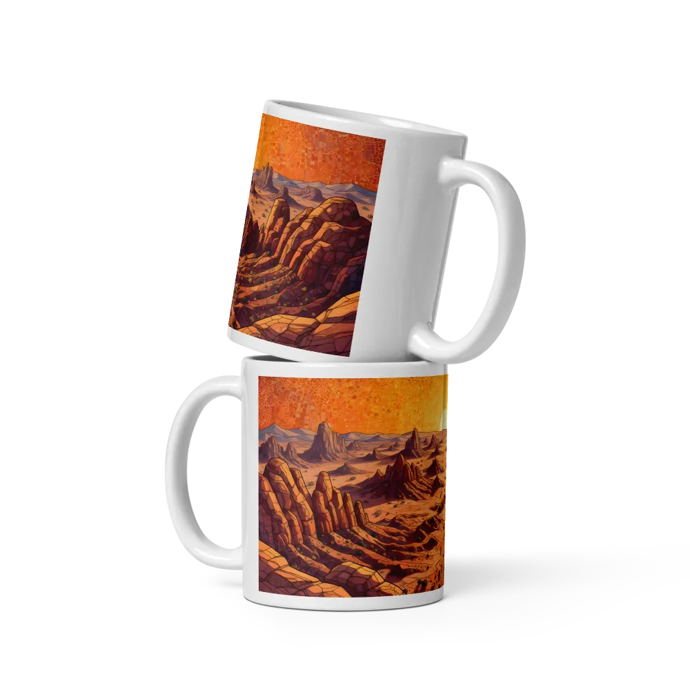 Sunset Over the Badlands 
 Mug with Red inside | 15 oz