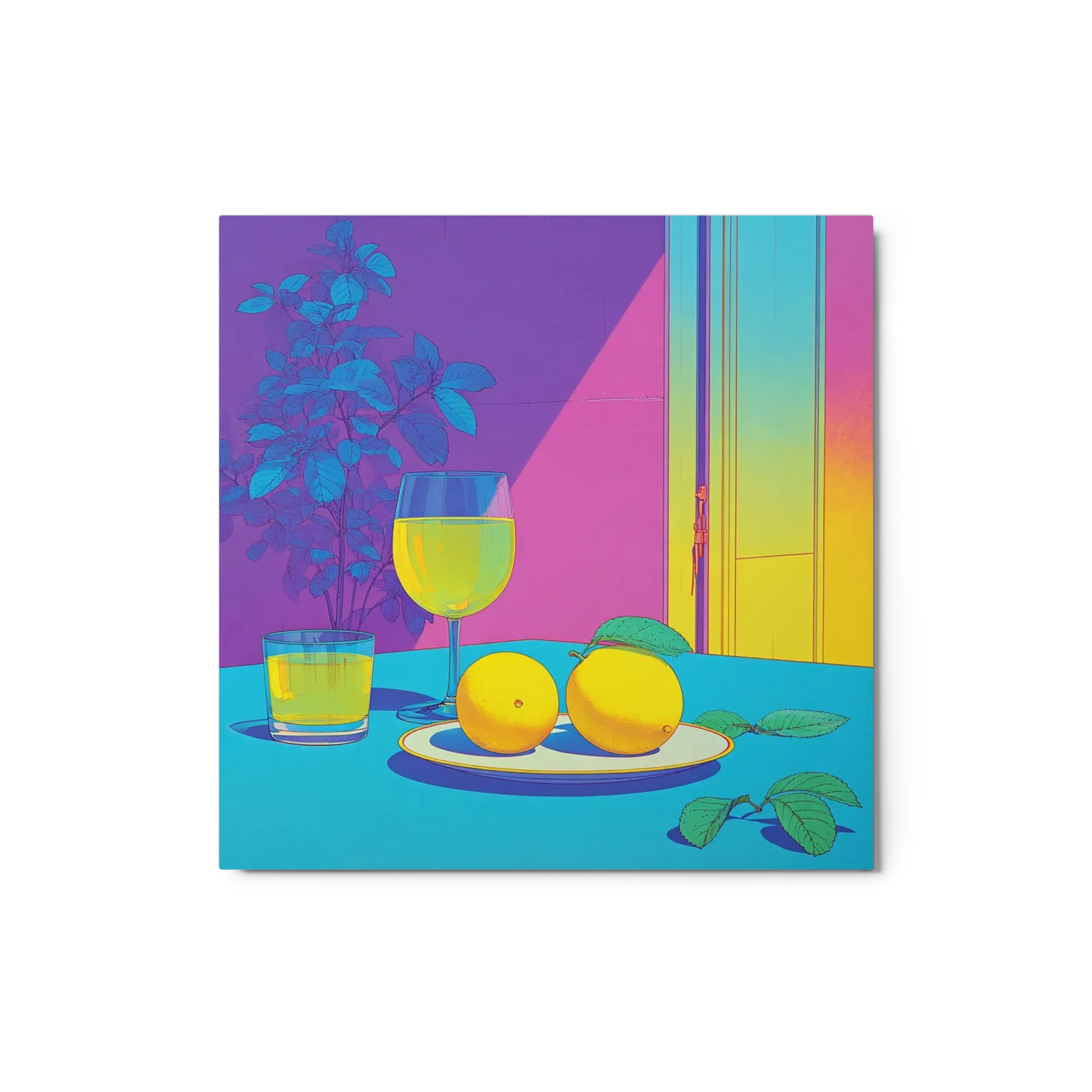 Lemon and Wine Still Life