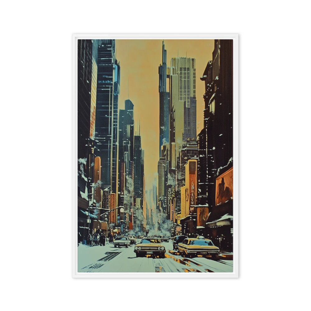 Winter Cityscape Painting | Art Print