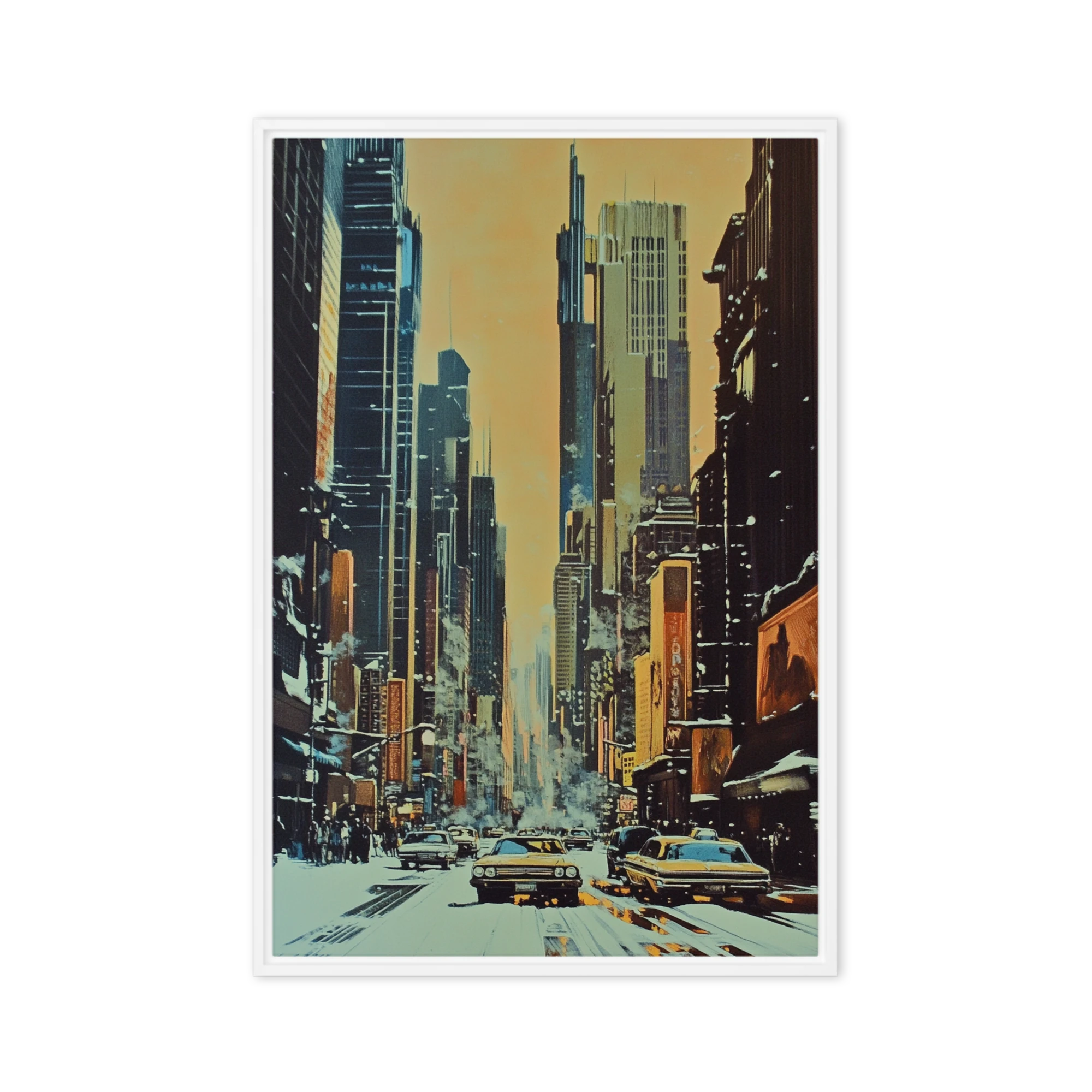 Winter Cityscape Painting | Art Print
