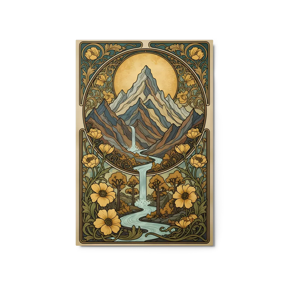 Art Nouveau Mountain Flow | Art Print