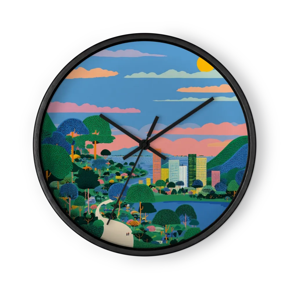 Verdant City Coast | Wall Clock