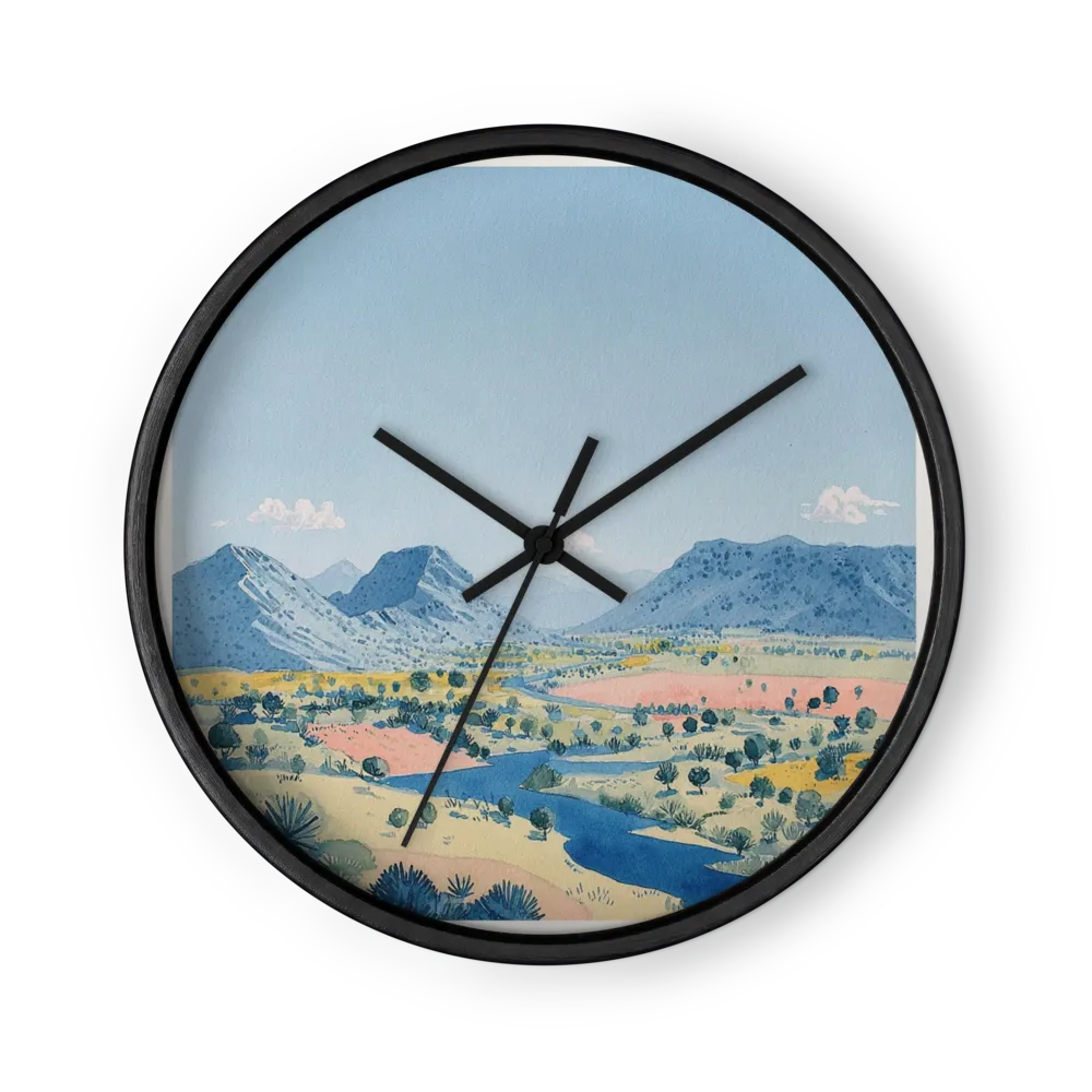 Mountain River Valley | Wall Clock