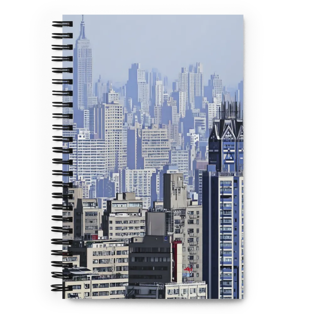 Blue Cityscape Layers 
 Spiral Notebook | 140 pages