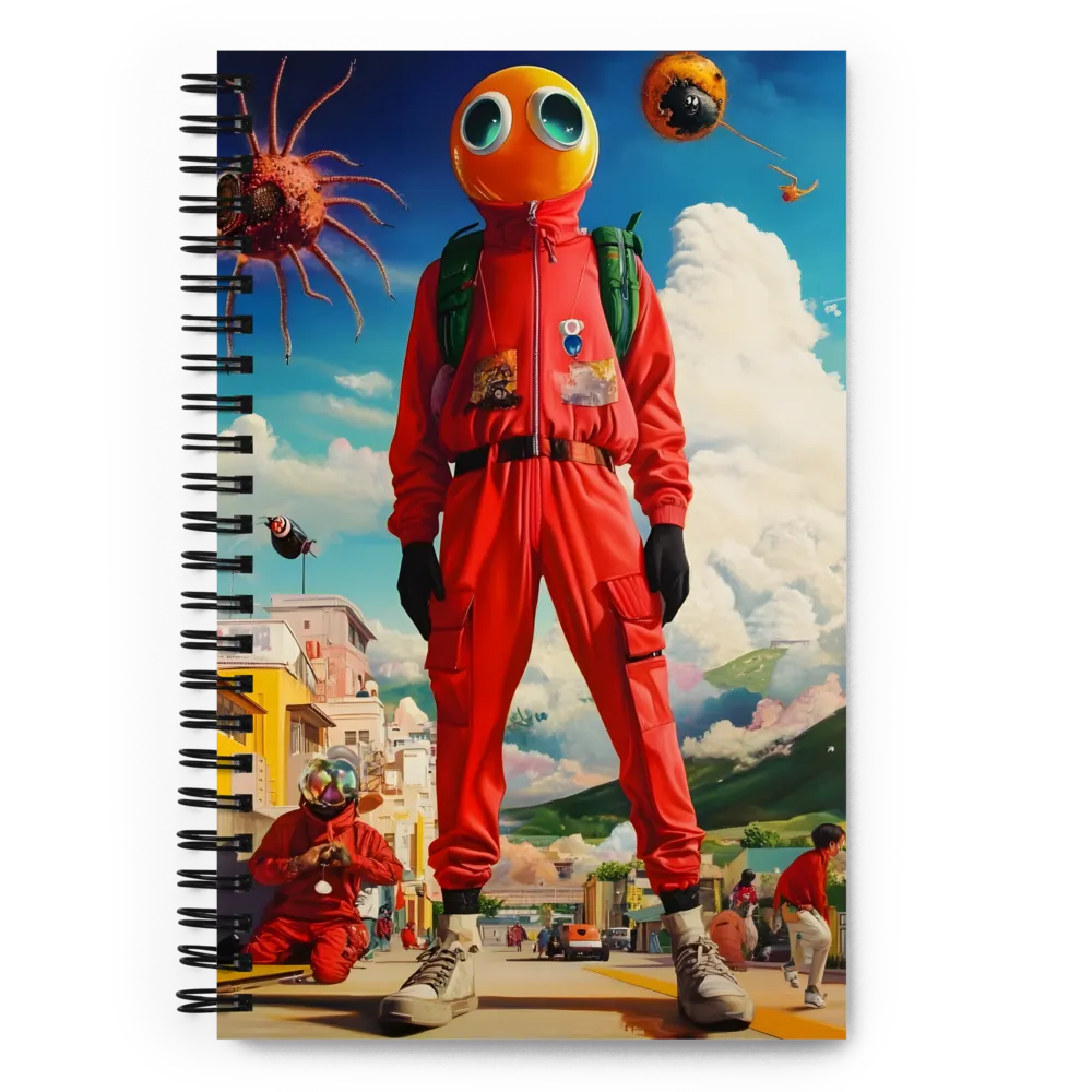 Urban Surrealism: The Goggle-Eyed Giant 
 Spiral Notebook | 140 pages