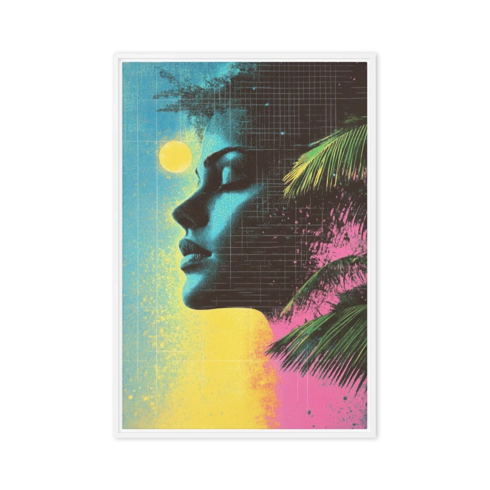 Surreal Profile of a Woman with Palms