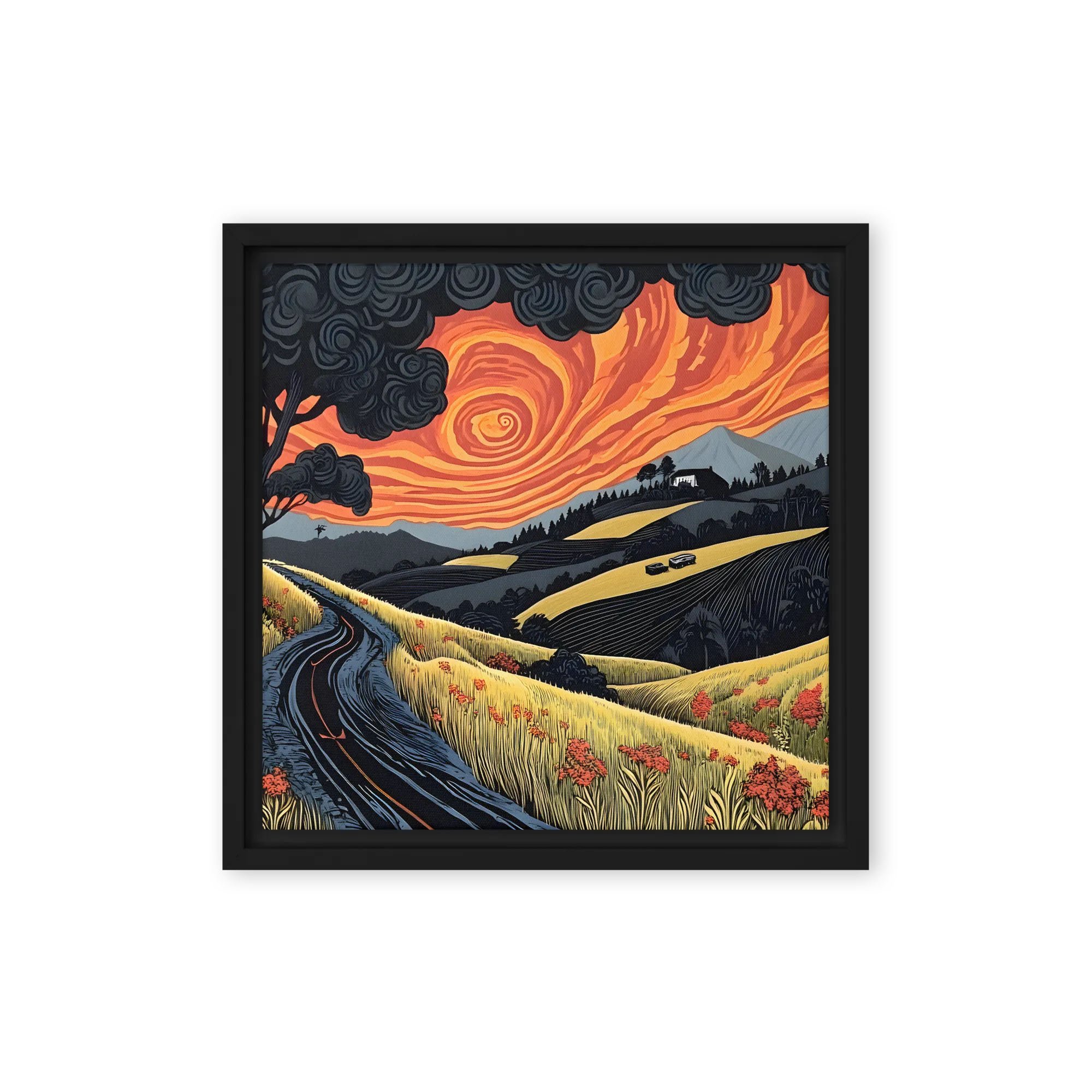 Winding Road at Sunset