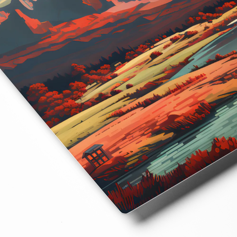 Sunset River Canyon 
 Canvas | 30″x 30″