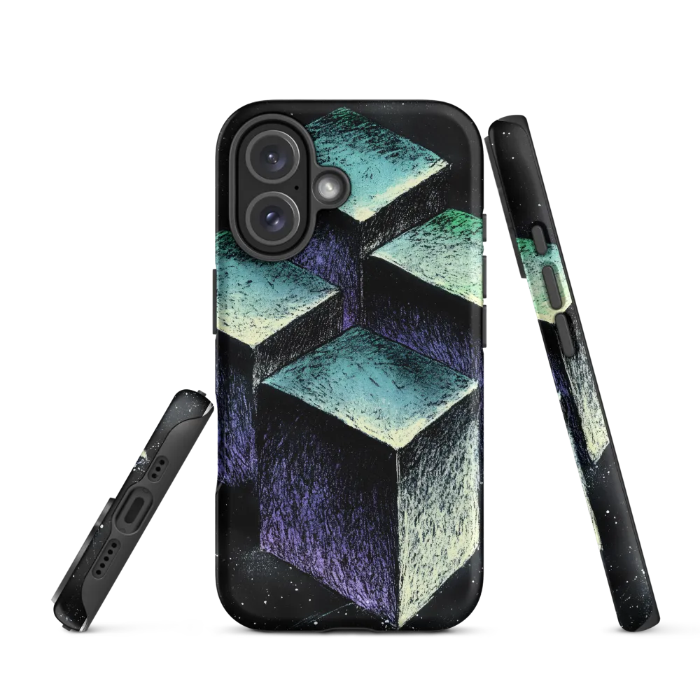 Geometric Blocks Drawing | Phone Case