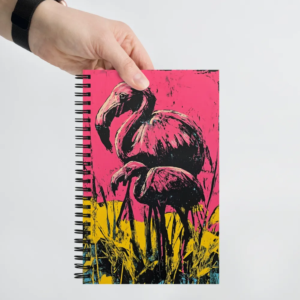 Pop Art Flamingos 
 Spiral Notebook | 140 pages