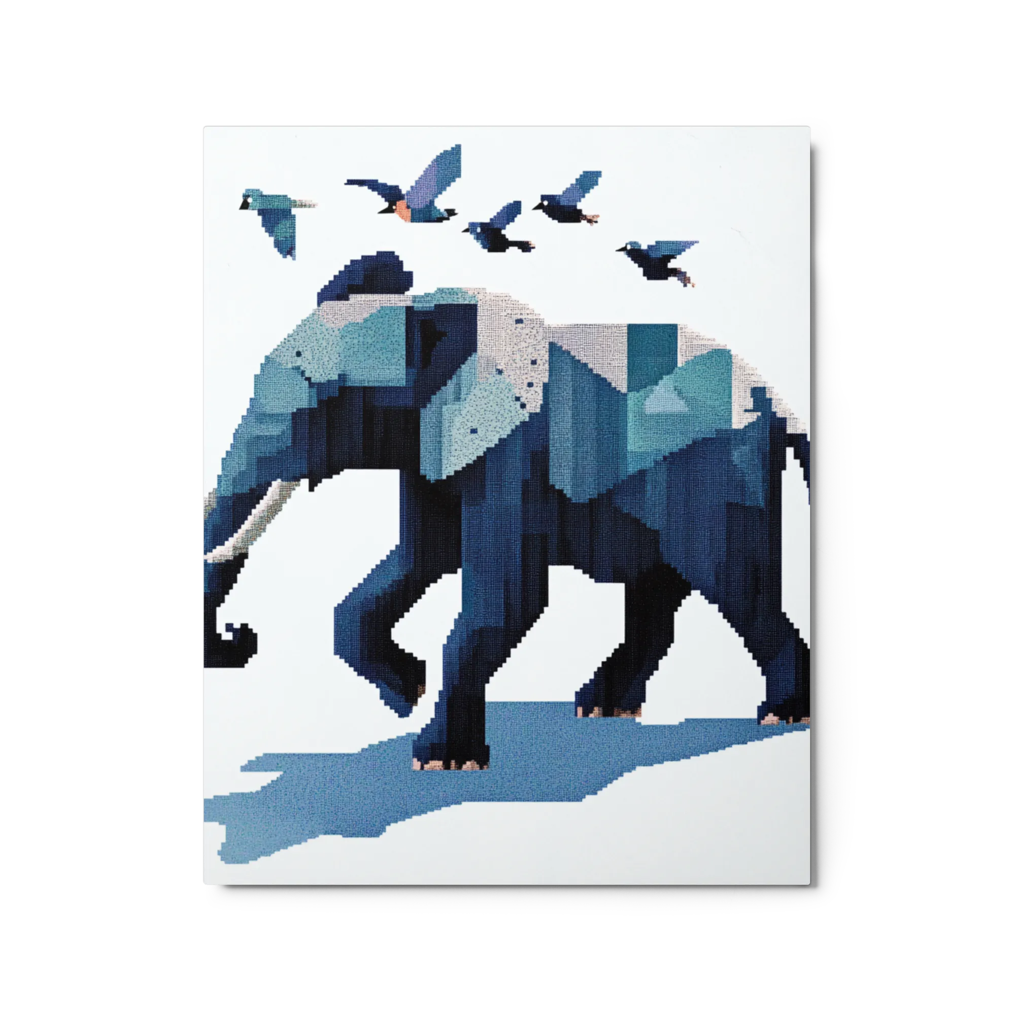 Pixelated Elephant Journey