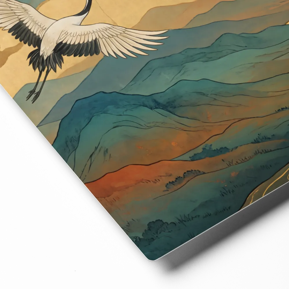 Flight of the Gilded Cranes 
 Canvas | 11″x 14″