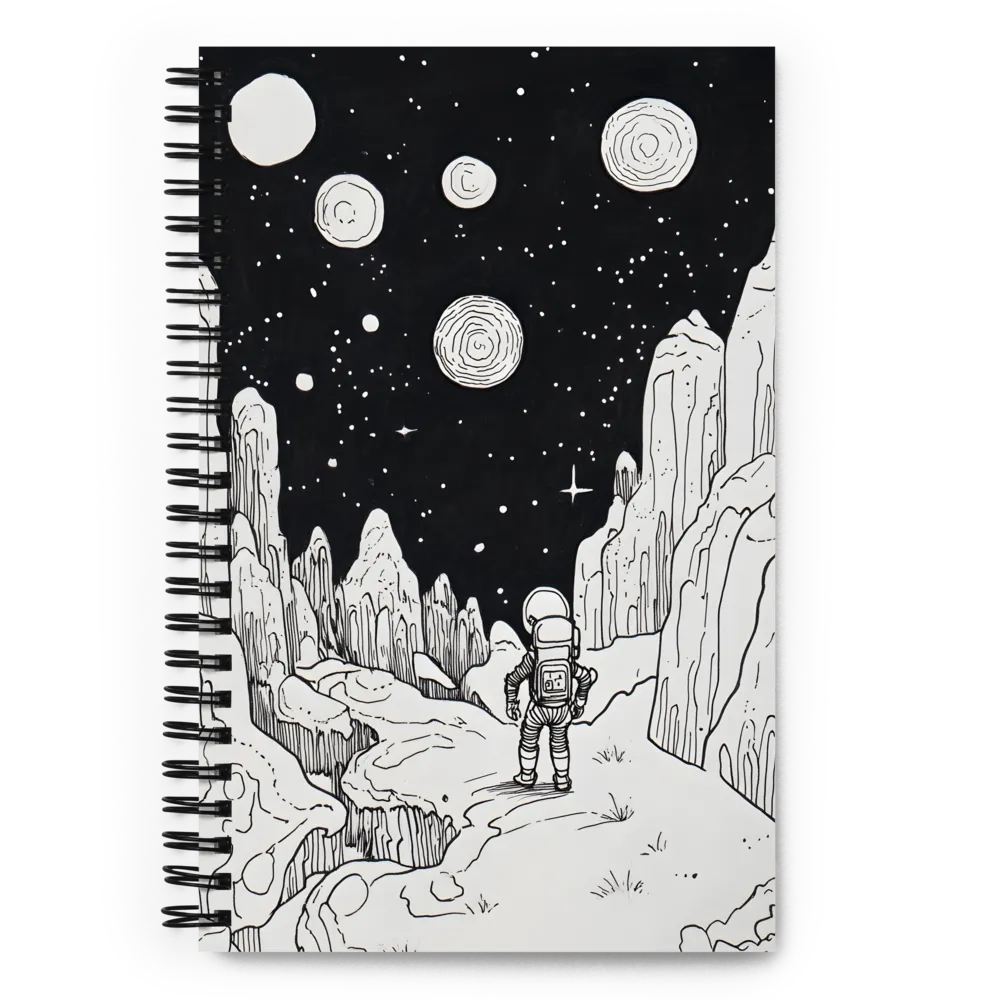Cosmic Explorer on Alien Terrain 
 Spiral Notebook | 140 pages