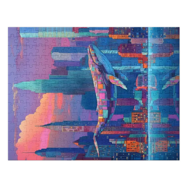 Neon City Whale | Jigsaw Puzzles