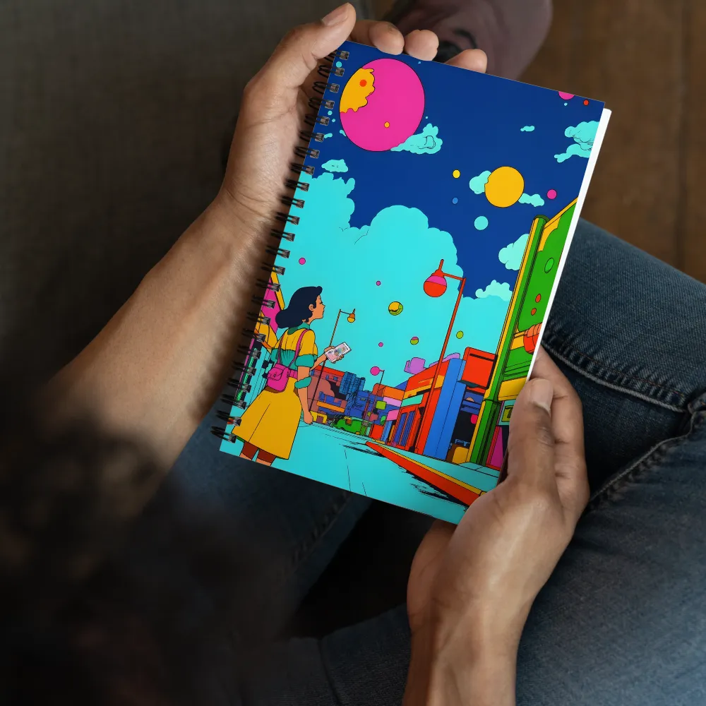 Vibrant Pop Cityscape 
 Spiral Notebook | 140 pages