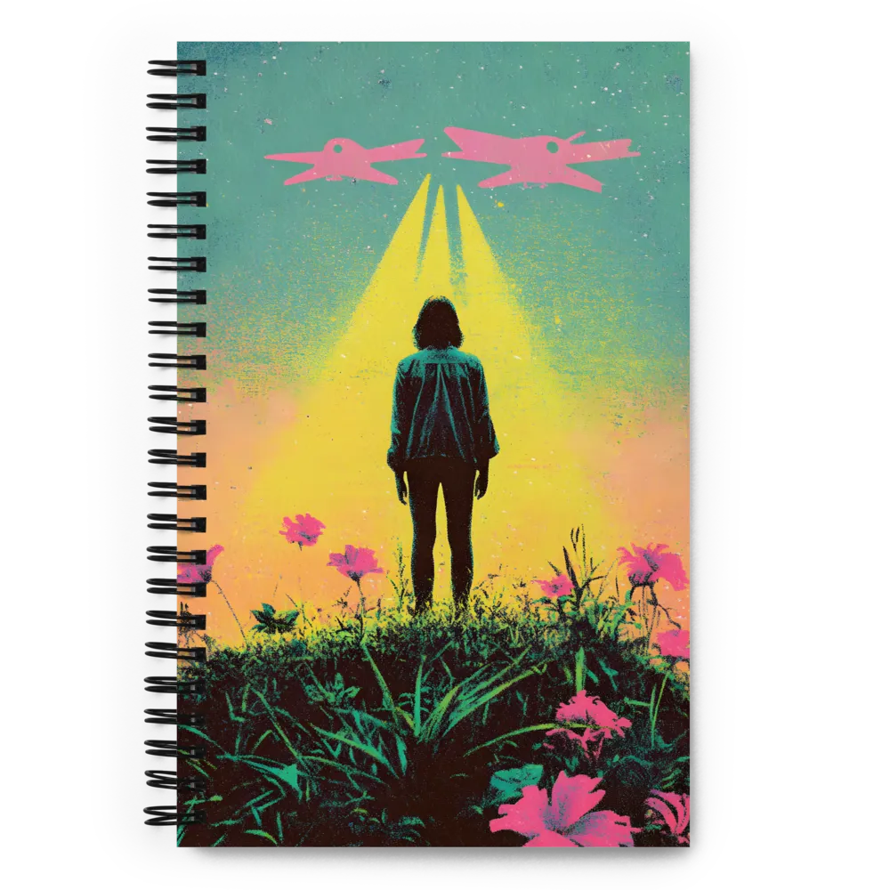 Cosmic Bloom Encounter 
 Spiral Notebook | 140 pages