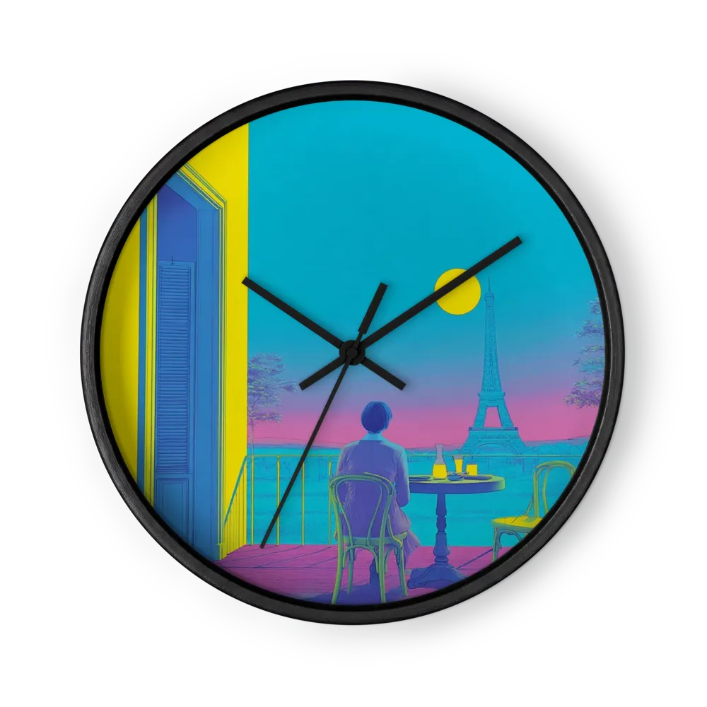 Parisian Evening View | Wall Clock