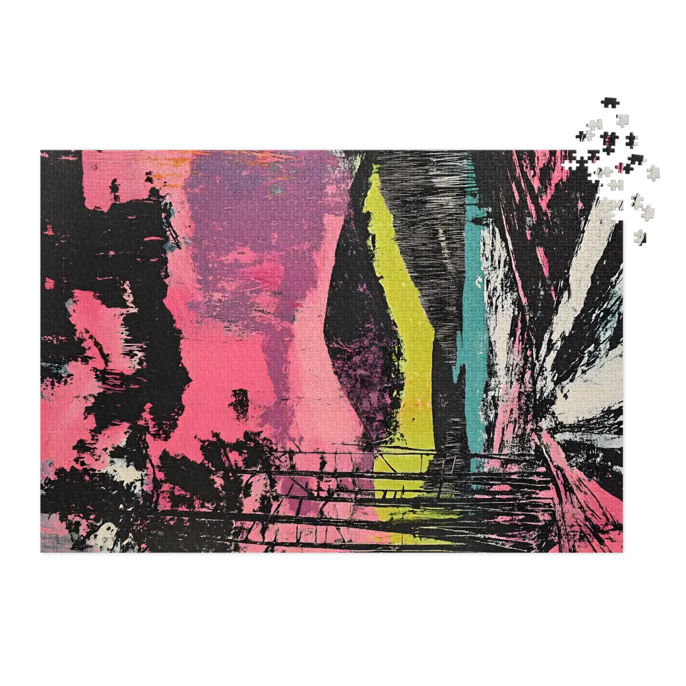 Abstract Landscape with Vibrant Colors