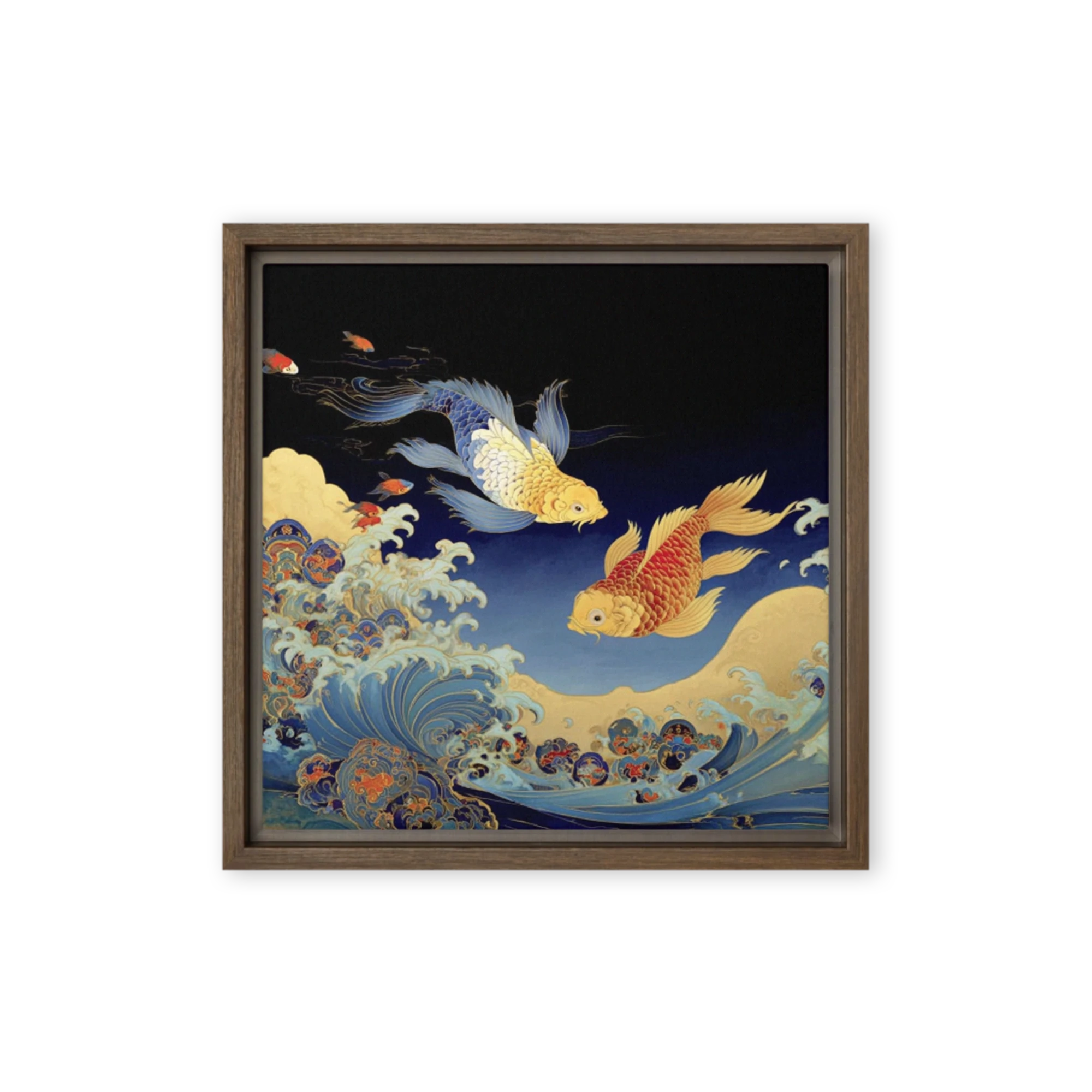 Golden Koi Waves