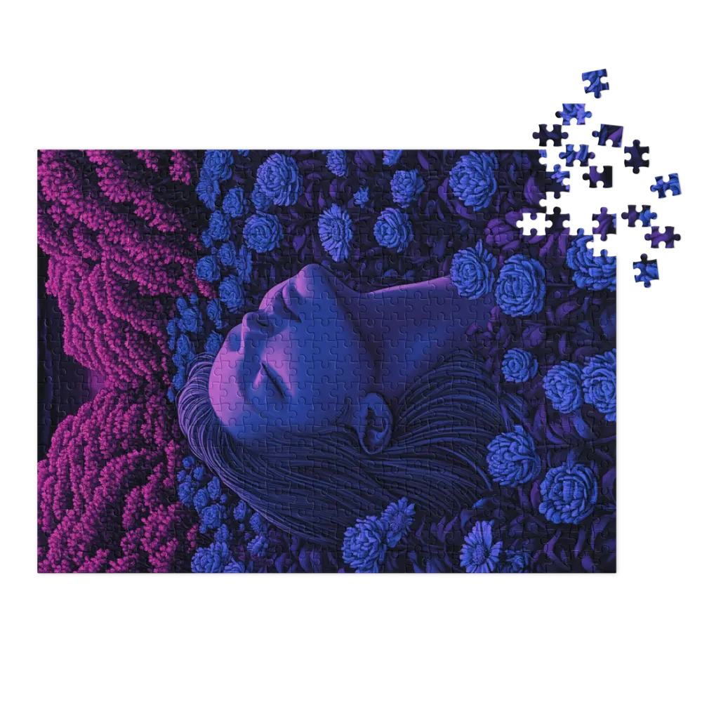 Midnight Bloom Reverie 
 Jigsaw Puzzle in Tin Box