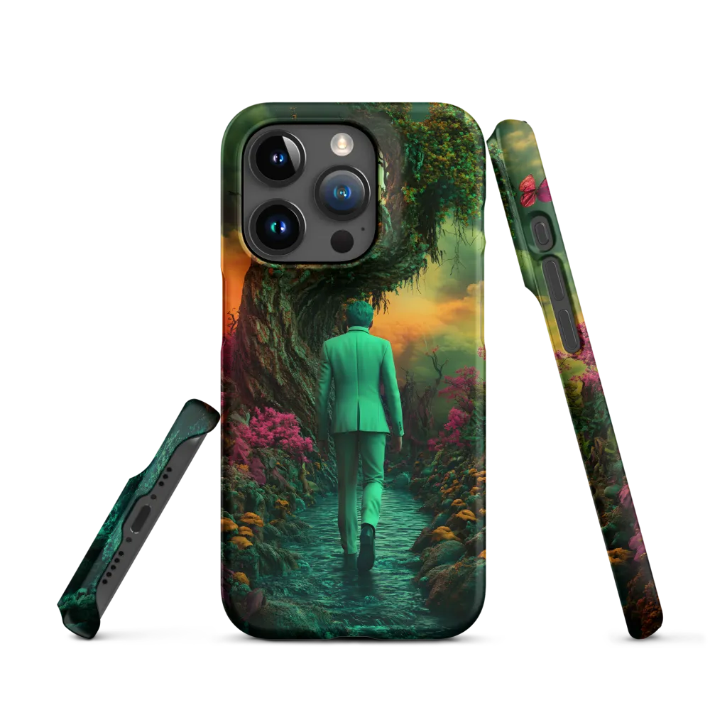 Surreal Landscape with Man and Flowers | Phone Case