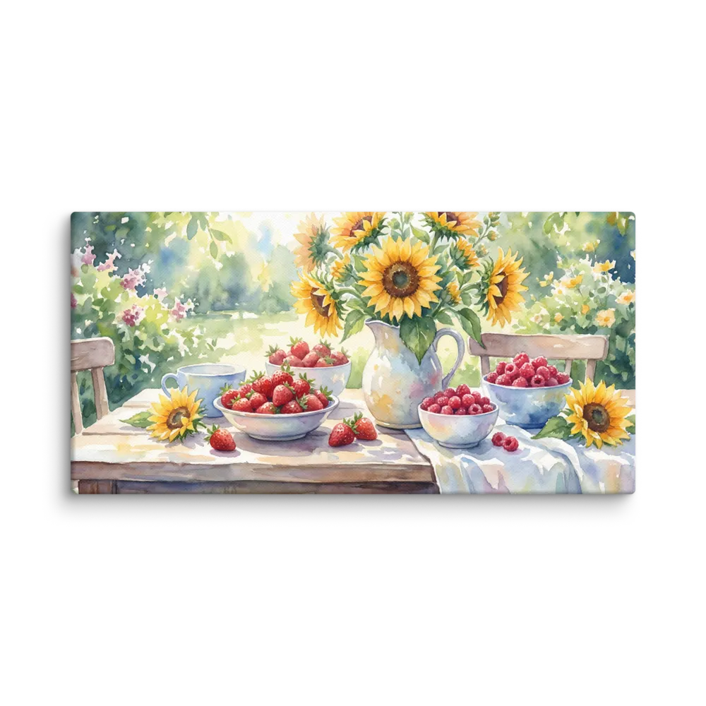 Sunny Garden Harvest 
 Canvas | 16″x 32″